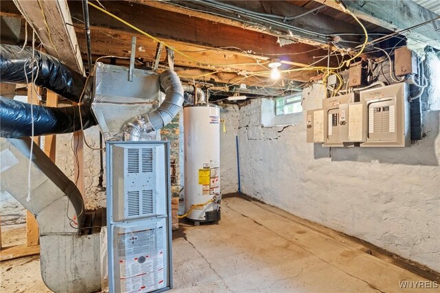 75 Box Ave, Buffalo, NY 14211 - basement featuring gas water heater and electric panel