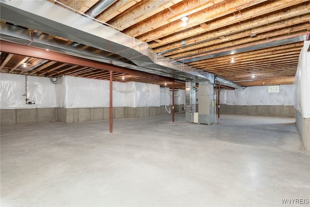56 Sunset Ln, Orchard Park, NY 14127 - unfinished basement featuring heating unit