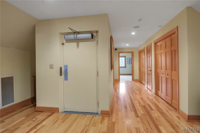 100 May Dr, Elma, NY 14059 - corridor with light wood-style floors, recessed lighting, and baseboards