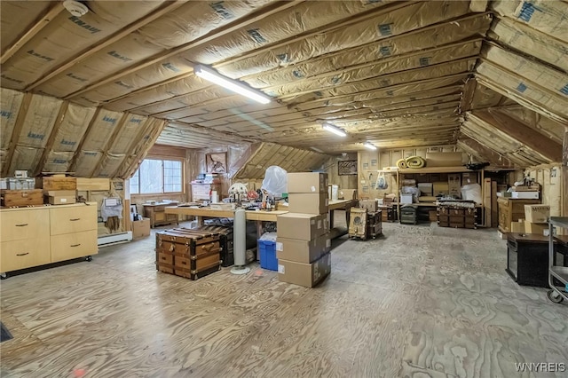 100 May Dr, Elma, NY 14059 - unfinished attic with a baseboard heating unit