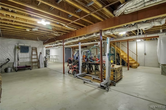 100 May Dr, Elma, NY 14059 - unfinished basement featuring stairs