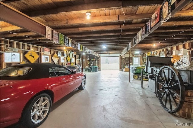 100 May Dr, Elma, NY 14059 - garage with wooden ceiling