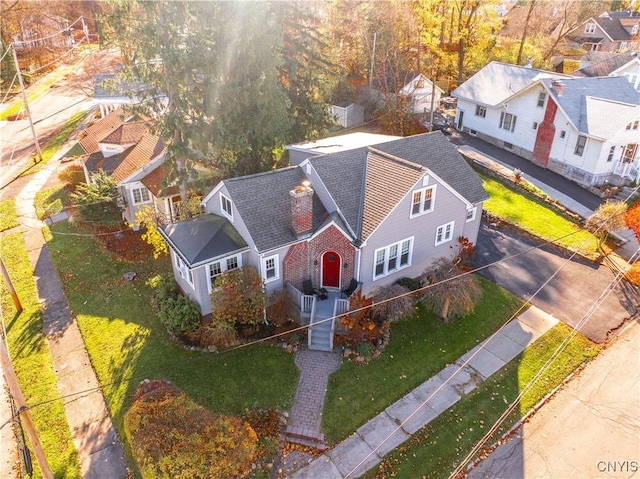 aerial view of residential area
