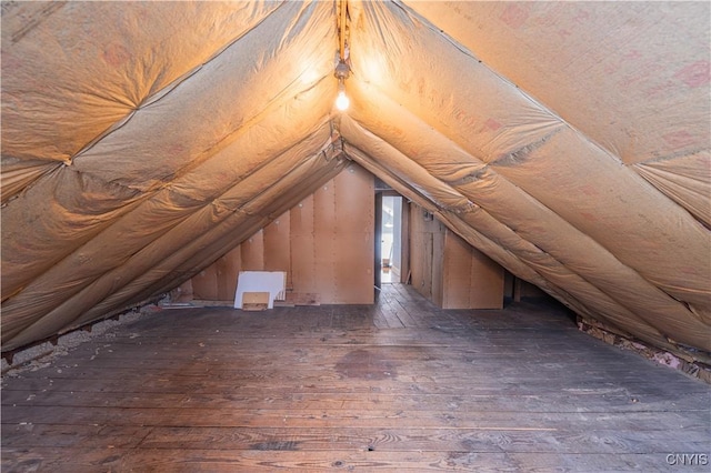 view of attic