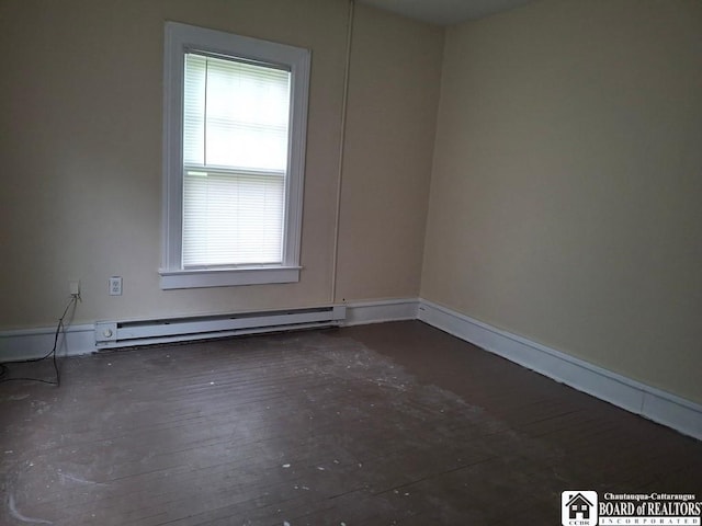 11 Prather Ave, Jamestown, NY 14701 - unfurnished room with a baseboard radiator, baseboards, and wood finished floors