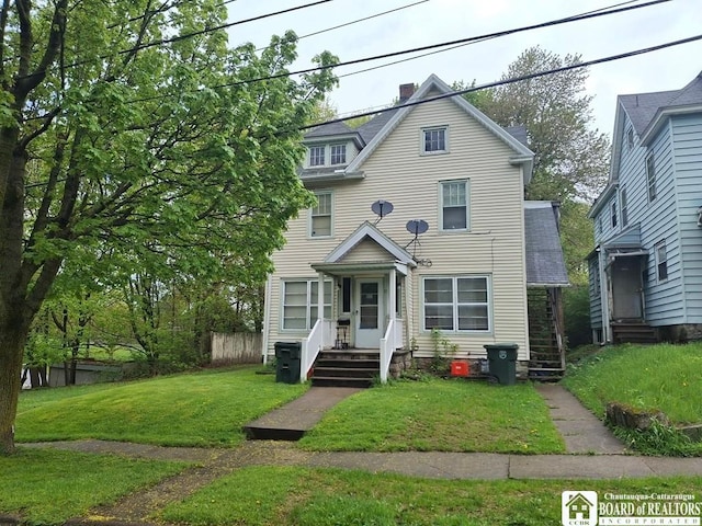 11 Prather Ave, Jamestown, NY 14701 - view of front of house with a front yard and entry steps