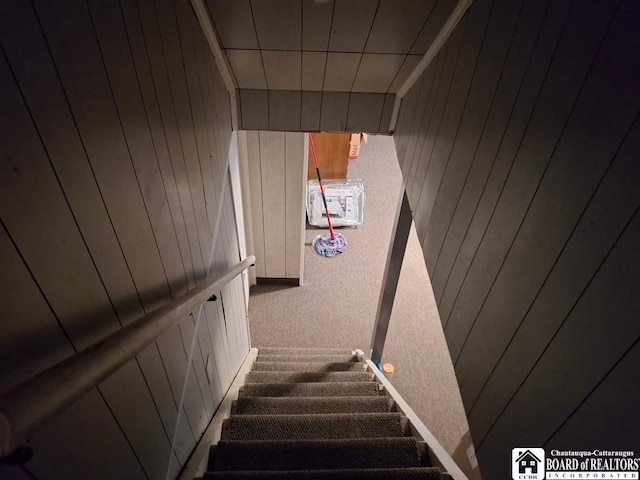 11 Prather Ave, Jamestown, NY 14701 - stairway with wooden walls