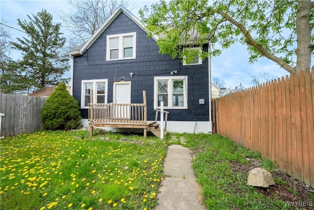 view of rear view of property