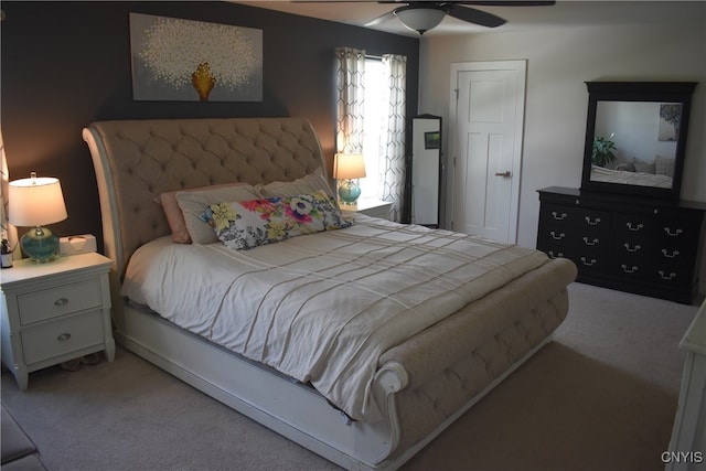 5546 Rolling Meadows Way, Camillus, NY 13031 - bedroom with light carpet and ceiling fan