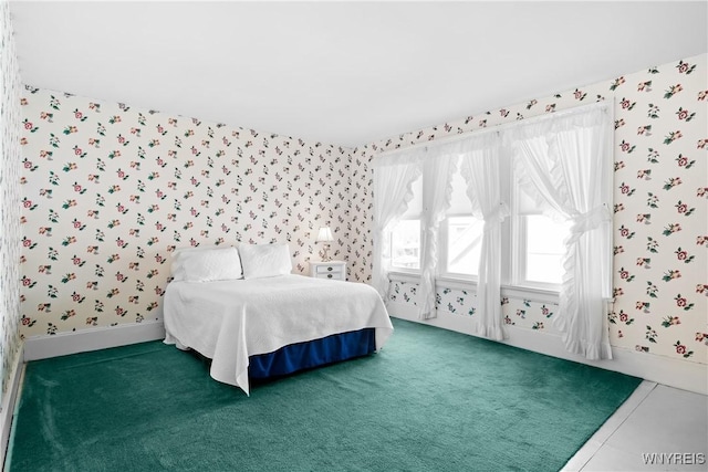 47 Beard Ave, Buffalo, NY 14214 - bedroom with wallpapered walls and baseboards
