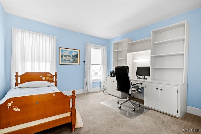 47 Beard Ave, Buffalo, NY 14214 - bedroom featuring light carpet, an office area, and baseboards