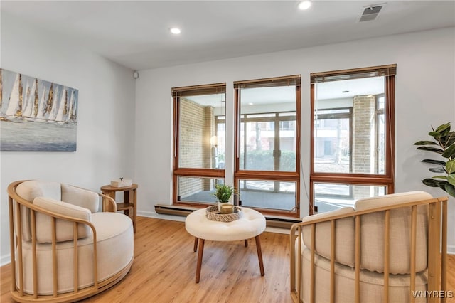 20 Harbour Pointe, Buffalo, NY 14202 - sitting room with light wood-style floors, recessed lighting, and baseboards