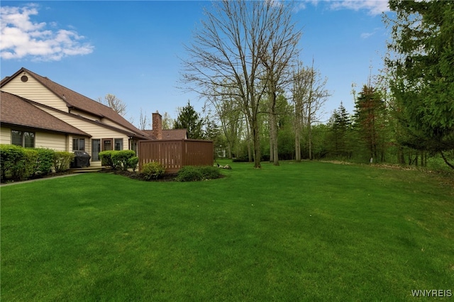 view of grassy yard