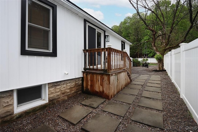 113 Olmstead Pl, Onondaga, NY 13219 - view of home's exterior featuring a fenced backyard and a wooden deck