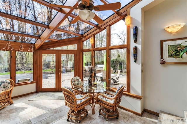 view of sunroom / solarium