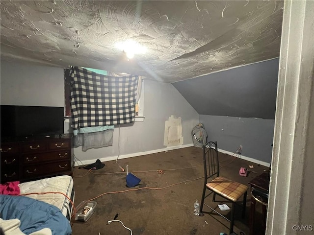 413 Fitch St, Syracuse, NY 13204 - bedroom featuring vaulted ceiling and baseboards