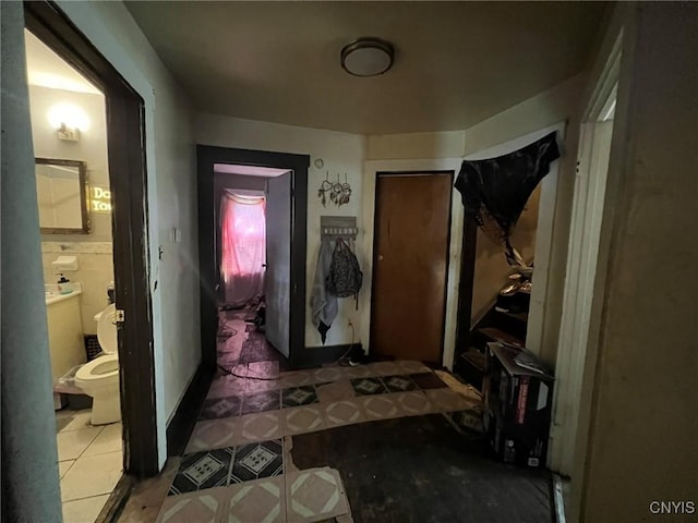 413 Fitch St, Syracuse, NY 13204 - hallway featuring tile patterned flooring