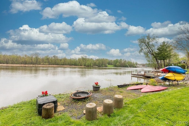 117 Shoreview Dr, Clay, NY 13090 - dock with a water view and a wooded view