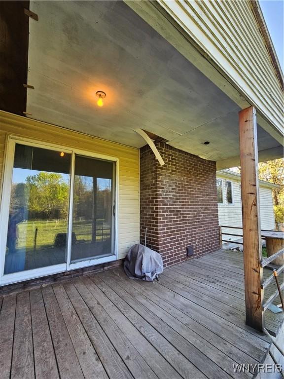3159 Upper Mountain Rd, Cambria, NY 14132 - view of wooden deck