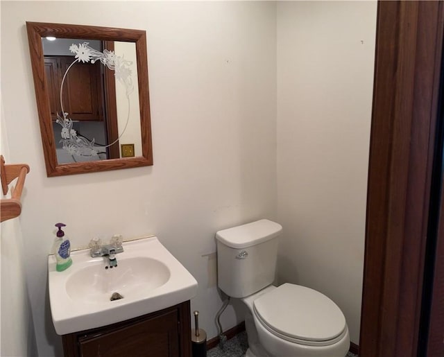 1142 W Ave, Clarkson, NY 14420 - half bath with vanity, toilet, and baseboards