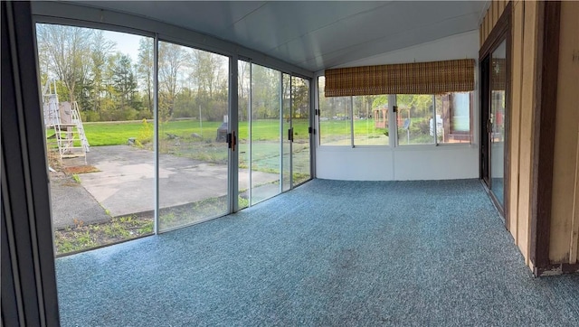 1142 W Ave, Clarkson, NY 14420 - unfurnished sunroom with vaulted ceiling