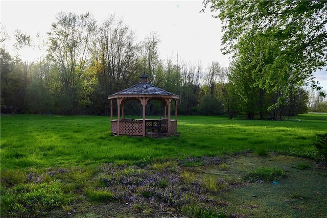 1142 W Ave, Clarkson, NY 14420 - view of green lawn featuring a gazebo