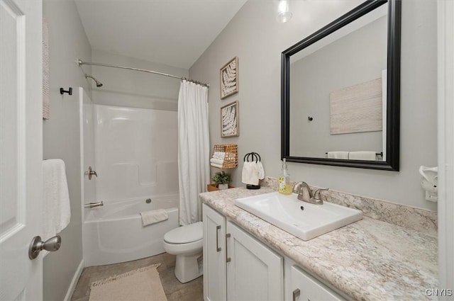 161 Knapps Knolle Rd, Schuyler, NY 13502 - bathroom featuring toilet, vanity, and shower / bath combo with shower curtain