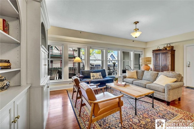 14 S Lake Dr Unit 2B, Chautauqua, NY 14722 - living area featuring dark wood-style floors