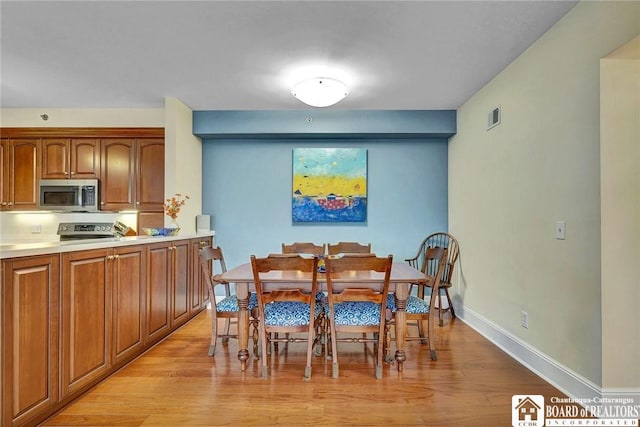 14 S Lake Dr Unit 2B, Chautauqua, NY 14722 - dining area with light wood-style flooring and baseboards