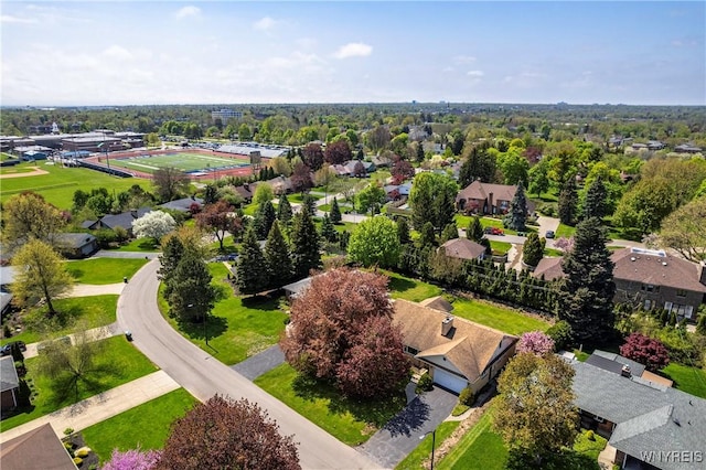 aerial view of residential area