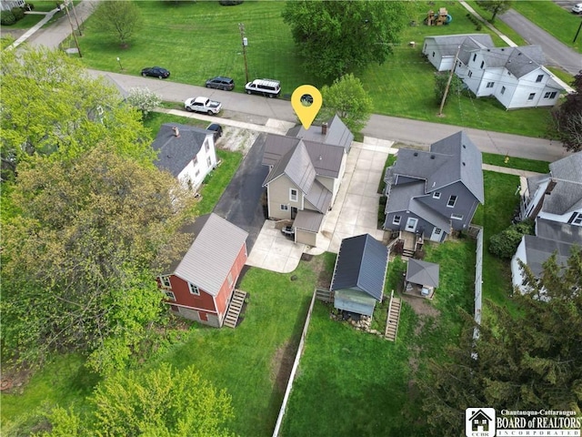 aerial perspective of suburban area