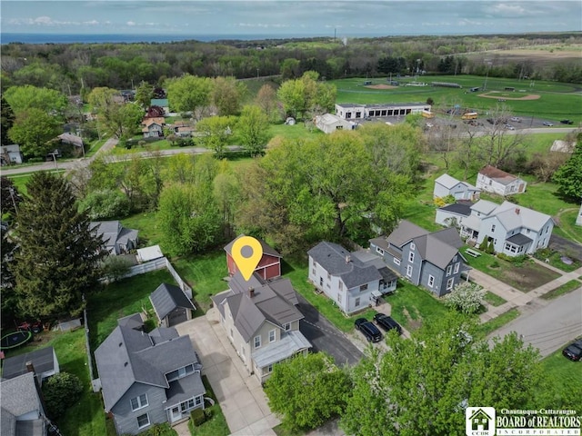 aerial view of residential area