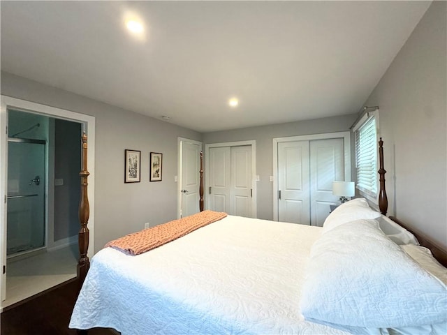 5 Walnut Street Ext, Sennett, NY 13021 - bedroom with multiple closets, baseboards, and recessed lighting