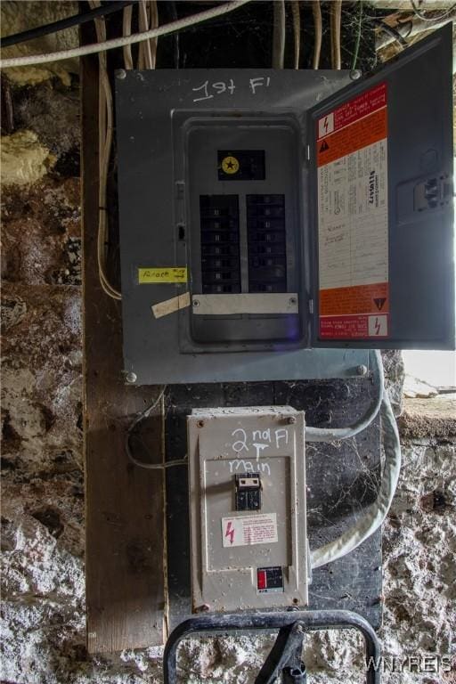 utility room featuring electric panel