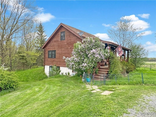 2669 Town Line Rd, Mount Morris, NY 14517 - view of property exterior with log exterior