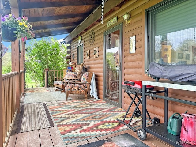 2669 Town Line Rd, Mount Morris, NY 14517 - view of wooden porch