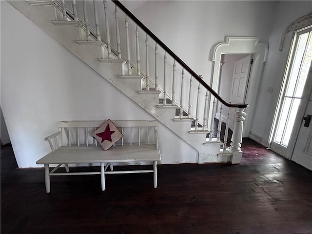 93 Main St, Laurens, NY 13796 - foyer featuring wood finished floors and stairway