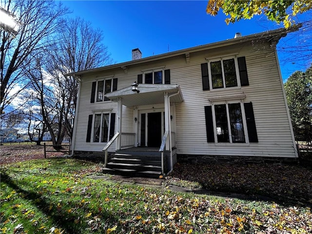 93 Main St, Laurens, NY 13796 - back of property featuring a chimney