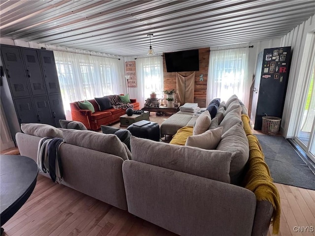 living room featuring hardwood / wood-style flooring