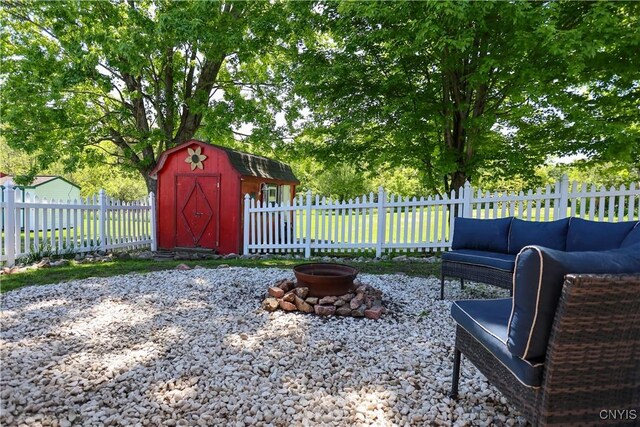 285 Clinton St, Gouverneur, NY 13642 - fenced backyard featuring outdoor lounge area