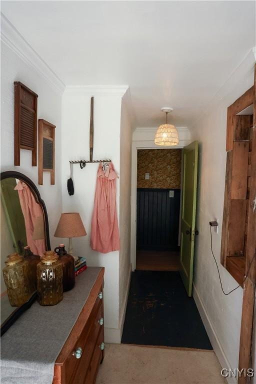285 Clinton St, Gouverneur, NY 13642 - corridor with ornamental molding and baseboards