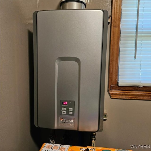 detailed view of tankless water heater