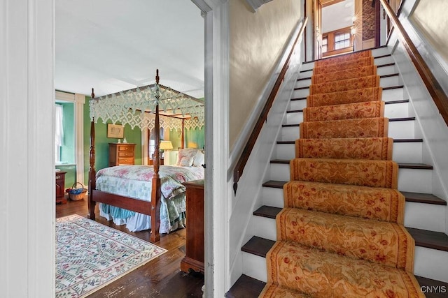 2066 Deerlick Rd, Cape Vincent, NY 13618 - stairway with wood finished floors and healthy amount of natural light