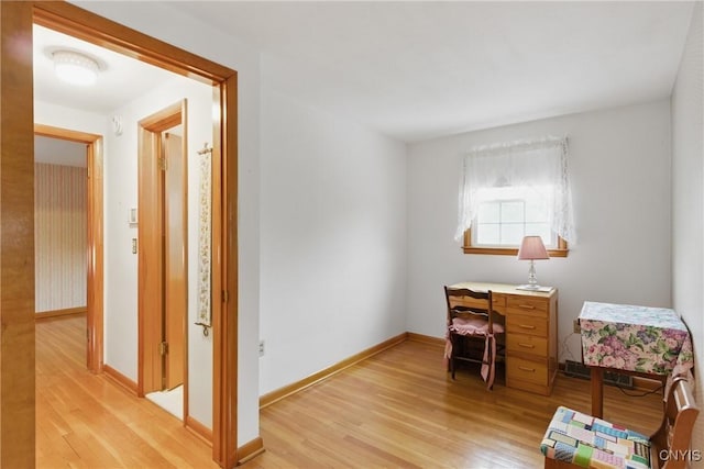 106 Lee Ter, Manlius, NY 13057 - office area with light wood-style flooring and baseboards