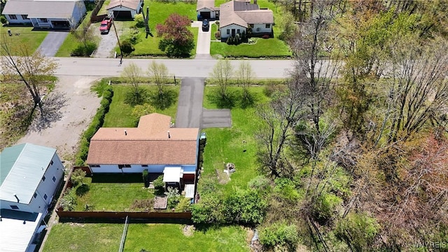 aerial view of residential area