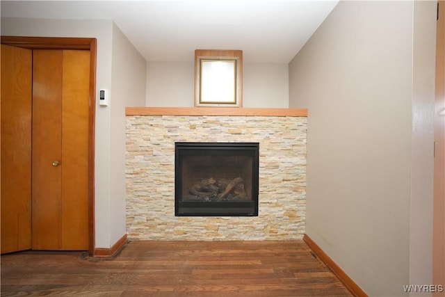 detailed view of wood finished floors and baseboards