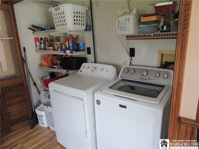 3830 E Ross Mills Rd, Ellicott, NY 14733 - washroom featuring washer and dryer and light wood-style floors