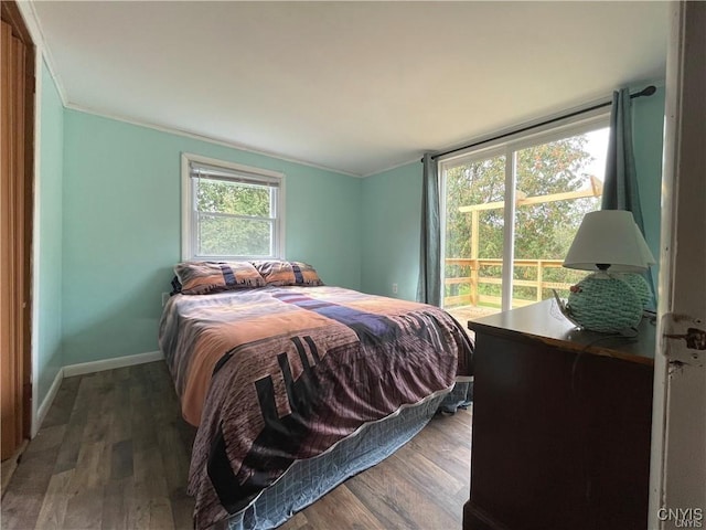 43815 Stine Rd, Alexandria, NY 13679 - bedroom featuring crown molding, wood finished floors, and baseboards