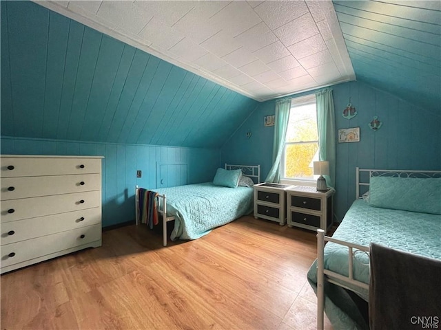 43815 Stine Rd, Alexandria, NY 13679 - bedroom with light wood finished floors and vaulted ceiling