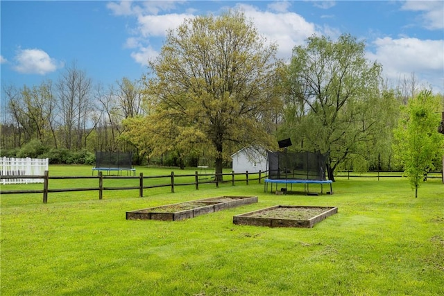 448 Old Ithaca Rd, Horseheads, NY 14845 - view of home's community with a trampoline and a vegetable garden